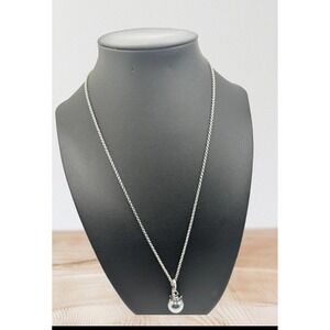 Sterling Necklace with Natural pearl Pendant
